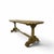 Vintage Butter Yellow Painted Trestle Sofa Table With Scalloped Top For Sale - Image 16 of 18
