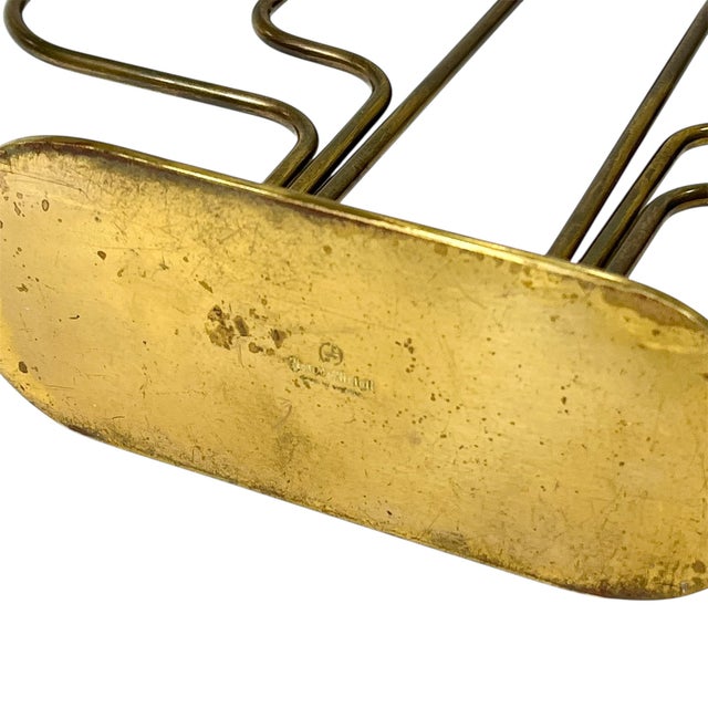 Metal 1950s Mid-Century Swedish Brass Candelabra by Gunnar Ander For Sale - Image 7 of 10