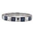 0.75ctw Blue Sapphire Ring 14k White Gold Size 4.75 Stackable Wedding Band For Sale