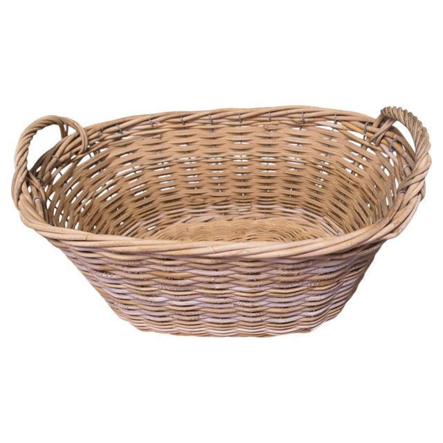 French Antique Market Basket, 1920 For Sale - Image 9 of 9