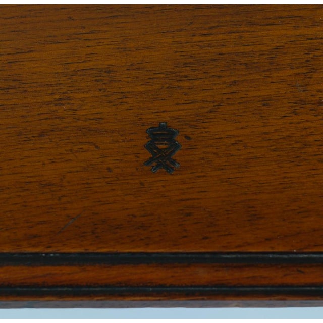 Sandringham Workshop Walnut and Fruitwood Rectangular Side Table with Queen Alexandra Coronet Stamp, 1920s For Sale - Image 9 of 14