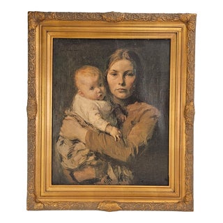Gari Melchers "Mother & Child " Art Print Ornate Frame For Sale