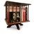 Small Early 20th Century Revolving Tabletop Bookcase with Dowel Partitions, 1910s For Sale - Image 5 of 9