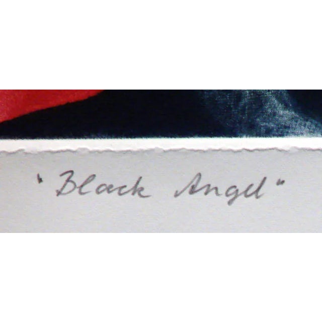 G H Rothe Black Angel 1987 Hand Signed Mezzotint Art, Dancing, For Sale - Image 4 of 4