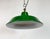 1960s Industrial Green Enamel Factory Pendant Lamp from Revo, 1950s For Sale - Image 5 of 18