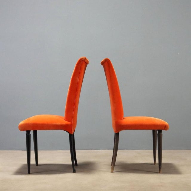 Orange Dining Chairs, 1980s, Set of 8 For Sale - Image 4 of 10
