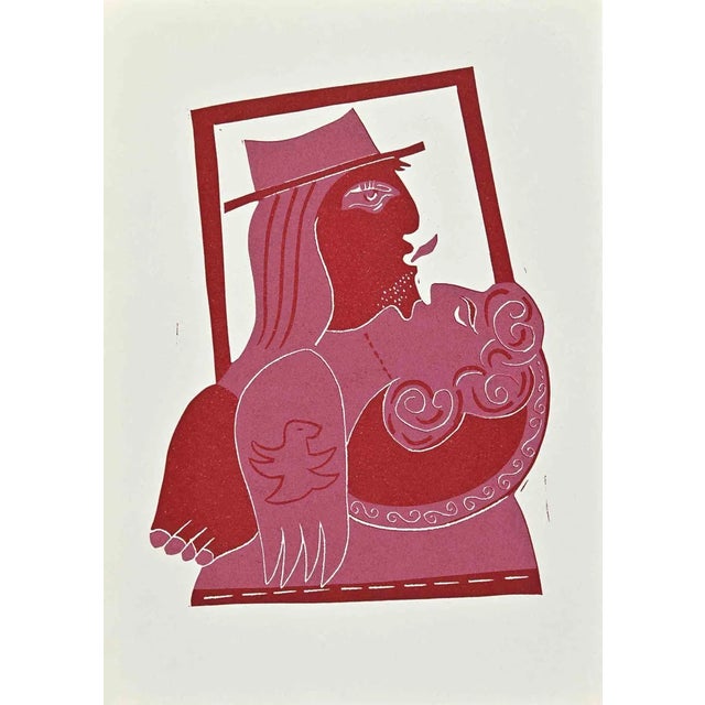 Axel Hartenstein, Magic Kiss, Screenprint, Mid 20th Century For Sale