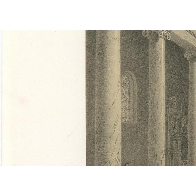 After Bayot, Basilica of San Lorenzo Fuori Le Mura Interior, 1869, Lithograph For Sale - Image 6 of 12