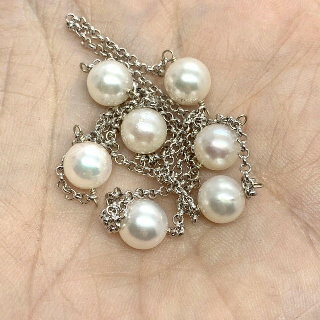 2010s Akoya Pearl Necklace 14k Gold Women Certified For Sale - Image 5 of 8