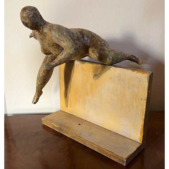 Mid 20th Century Roger Prince (American 1924 - 2021) Modernist Papier Mache & Wood Figurative Sculpture For Sale - Image 5 of 13