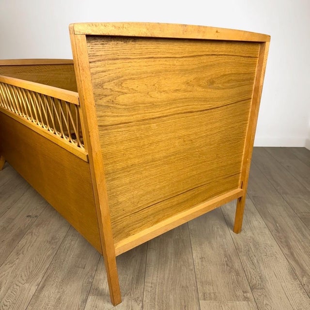 Bohemian Wooden and Rattan Childrens Bed, 1960s For Sale - Image 9 of 12