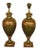 Capitel Wood Paint Decorated Urn Lamps - a Pair For Sale