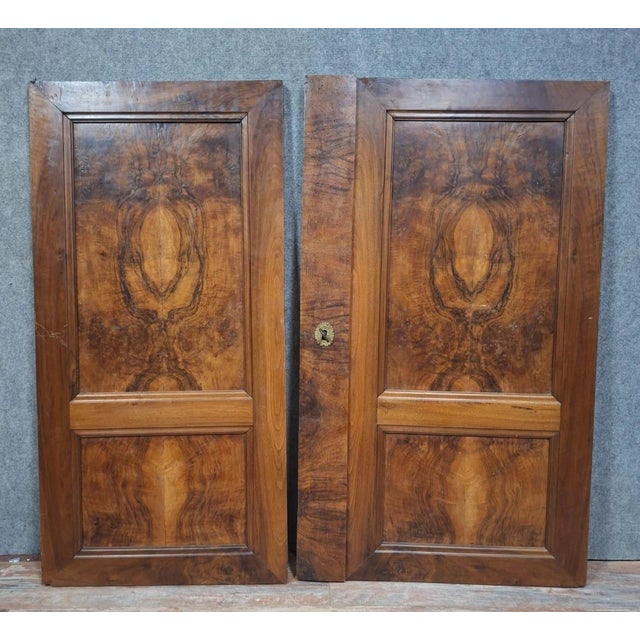 Wood Walnut and Burr Walnut Veneer Door For Sale - Image 7 of 7