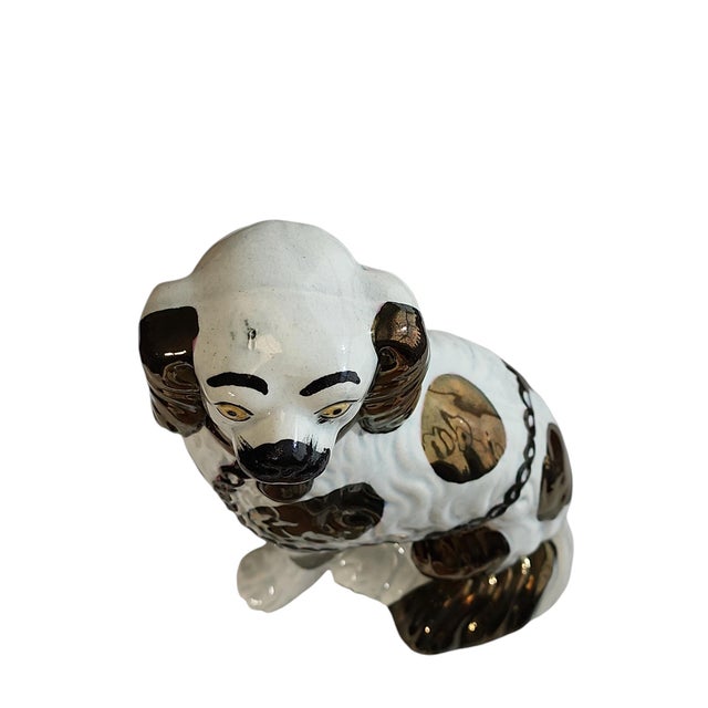 Mid 19th Century 19th Century Gold Lustre Staffordshire Spaniel For Sale - Image 5 of 6