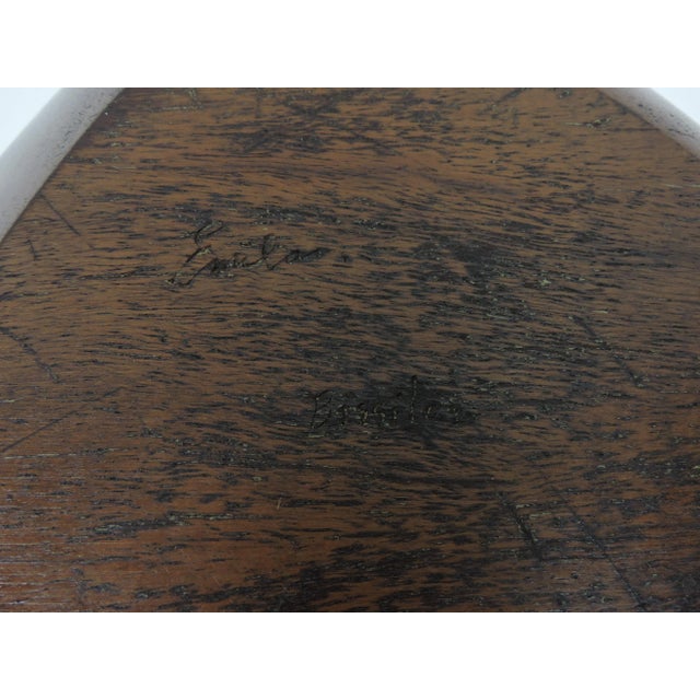 1960s Emil Milan Large Sculptural Hand Carved Bissilon Wood Serving Bowl For Sale - Image 10 of 12