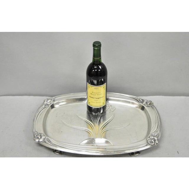 Vintage 1847 Rogers Bros Daffodil 9910 Silver Plated Meat Serving Platter Tray For Sale - Image 14 of 14