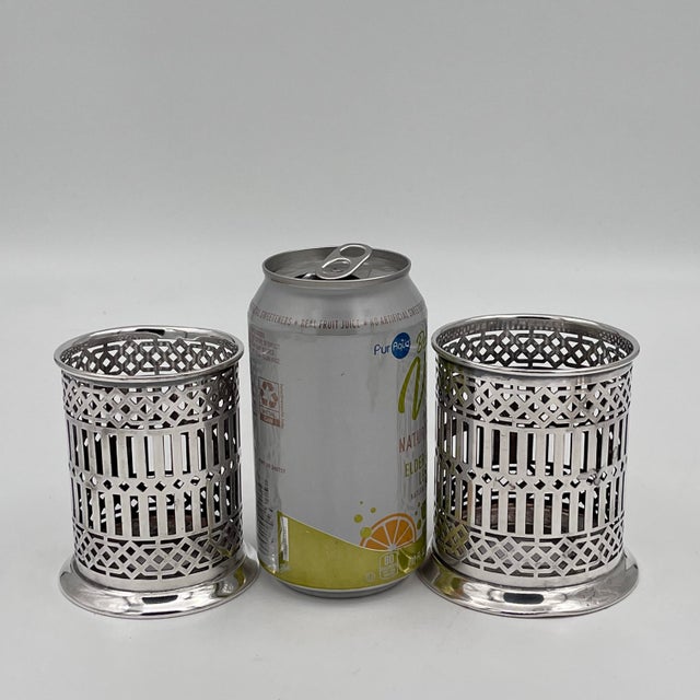 1940s Bernard Rice's Sons Inc. Silverplate Condiment Holders - A Pair For Sale - Image 4 of 13