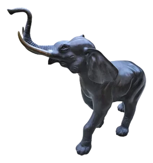 Vintage 42.5" H Bronze Elephant Statue