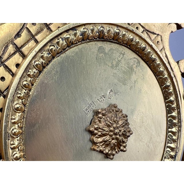 Vintage Rococo Mantel Clock in Brass For Sale - Image 11 of 14