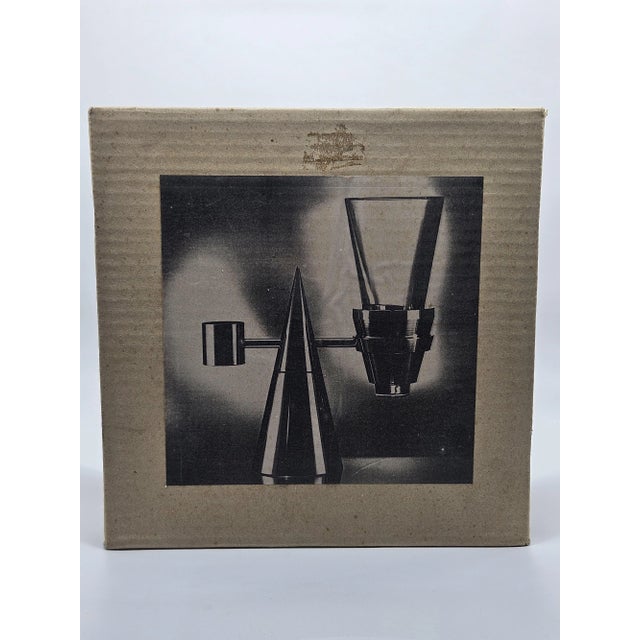 Stainless Steel and Glass Toothbrush Holder with Box, 1980 For Sale - Image 6 of 8