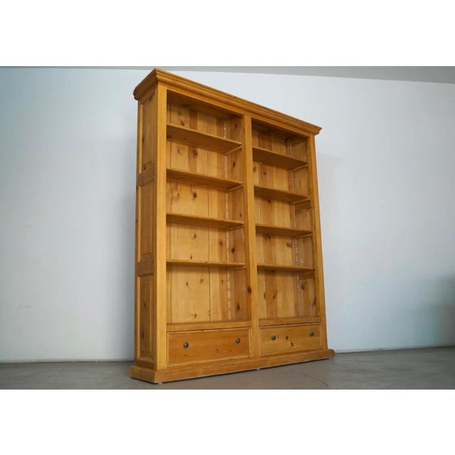 Rustic Knotty Pine Double Bookshelf Chairish