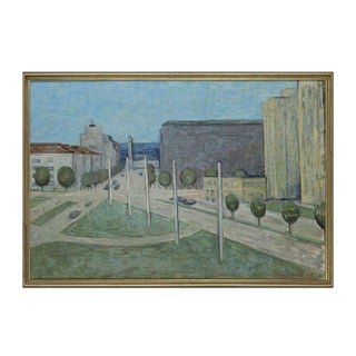 Finnish Artist, View of Tampere, 1960s, Oil on Canvas For Sale