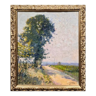 Elie Anatole Pavil —Along a Countryside Road—French Impressionist Oil Painting For Sale