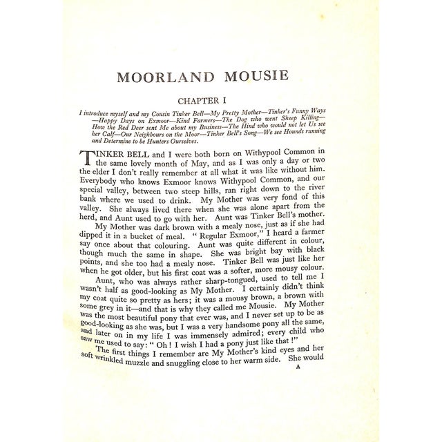 1920s "Moorland Mousie: The Life Story of a Child's Pony" 1929 Gorse, Golden For Sale - Image 5 of 10