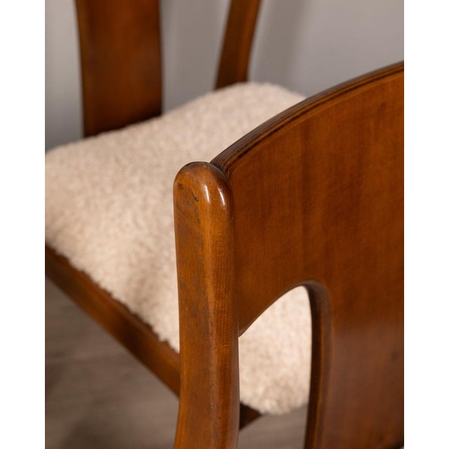 Metal Vintage Italian Chairs in White Fabric, Set of 4 For Sale - Image 7 of 8