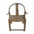 Vintage raw Ming wood horseshoe chair. Beautiful signs of age and use. Seat height is 19".