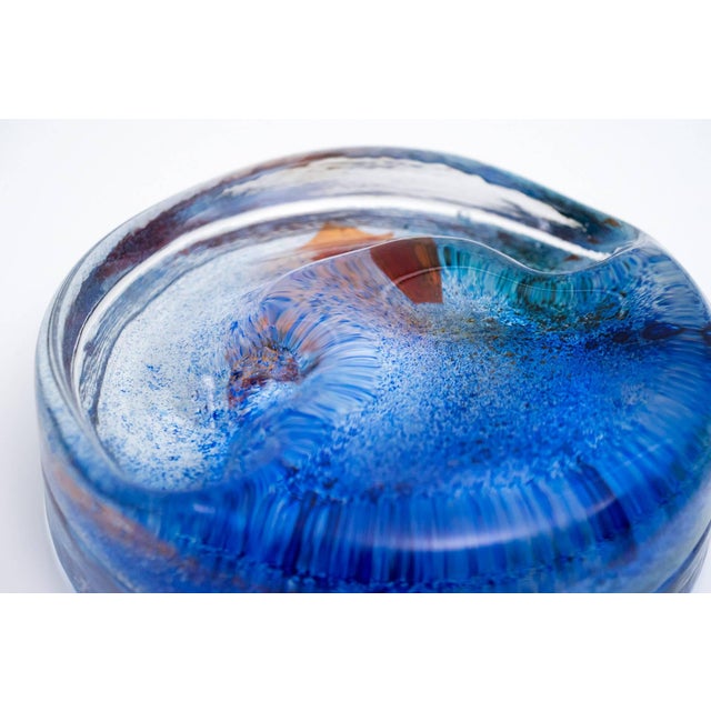 Glass Alfredo Barbini Clear Glass Vide-Poche with Polychrome Oxide, 1970s For Sale - Image 7 of 10