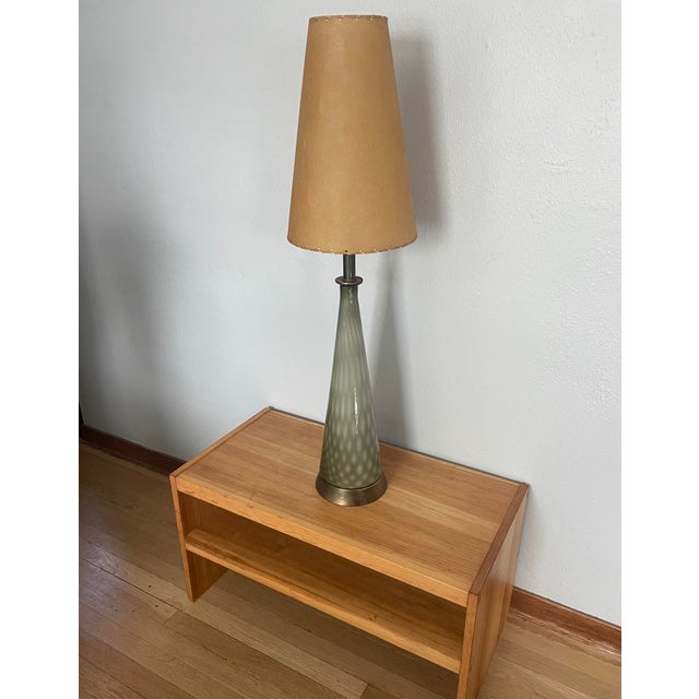 Mid 20th Century Empoli Glass Table Lamp For Sale - Image 4 of 11