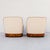 A newly restored pair of Continental Art Deco high-back lounge chairs in burl walnut and Edelman leather with nailhead...