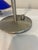 Postmodern German Holtkötter Satin Nickel & Cobalt Blue Glass Desk Lamp For Sale - Image 9 of 12