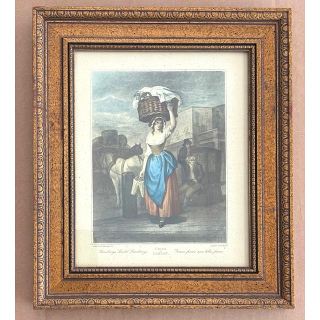 Early 20th Century Vintage Print from Wheatley Cries of London: "Strawberrys, Scarlet Strawberries" For Sale - Image 5 of 5