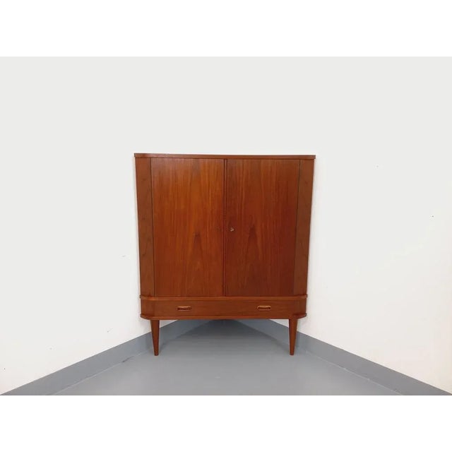 Vintage Scandinavian Teak Corner Storage Unit, 1960s For Sale - Image 11 of 11