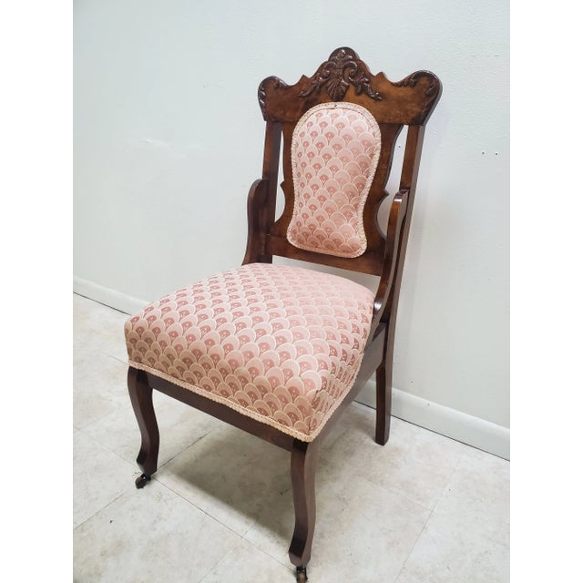 Victorian Antique Victorian Eastlake Desk Side Chair 19th Century For Sale - Image 3 of 13