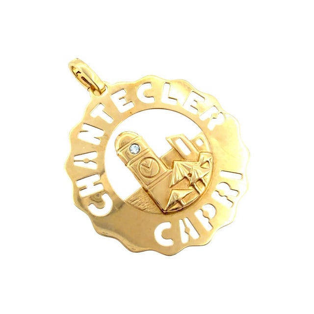 Chantecler Capri 18k Large Logo Piazzetta Charm For Sale In Las Vegas - Image 6 of 9