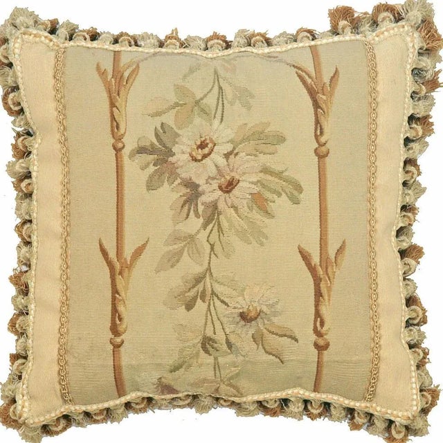 French 19th Century French Aubusson Pillow For Sale - Image 3 of 3