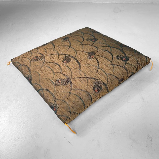Brown Vintage Japanese Zabuton Floor Cushions, 1980s, Set of 5 For Sale - Image 8 of 18