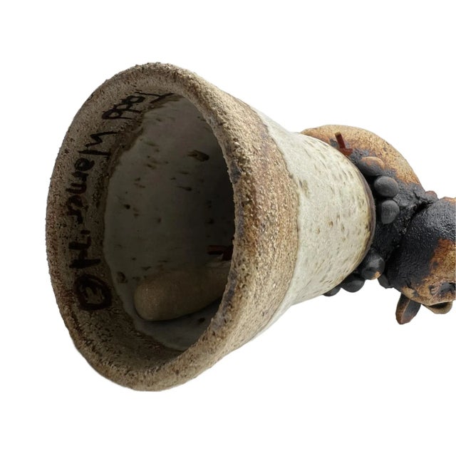 Stoneware Cow Bell by Todd Warner Dated 1970s For Sale - Image 12 of 13