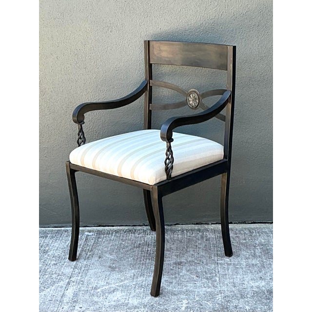 Metal Vintage Twisted Iron Arm Chair For Sale - Image 7 of 12
