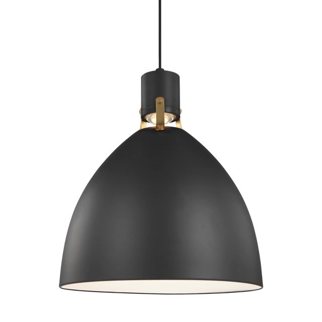 Contemporary Sean Lavin by Visual Comfort Studio Brynne Medium LED Pendant, Matte Black For Sale - Image 3 of 7