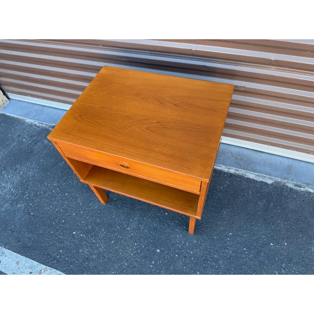 Mid-Century Modern Vintage Danish Modern Teak Nightstand From Dux For Sale - Image 3 of 6