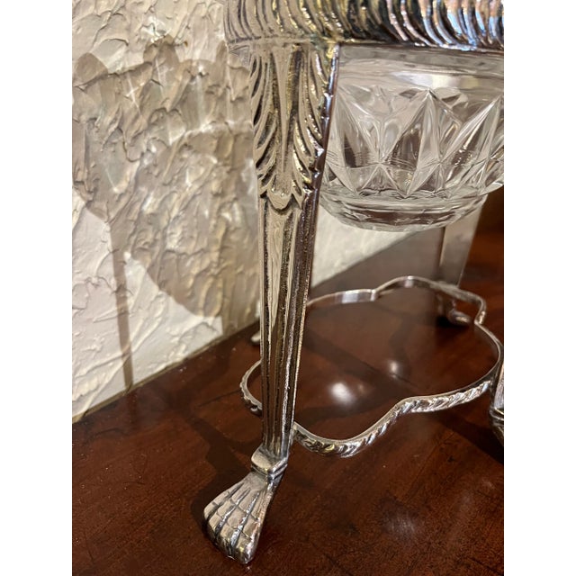 Art Deco English 19th Century Raised Silver Plate Center Bowl For Sale - Image 3 of 9