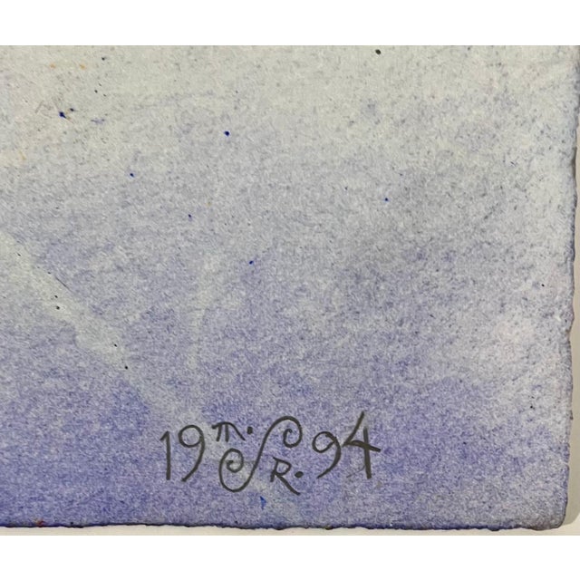 1990s Mason Rader, Abstract Surrealist Spray Paint Mixed Media The Web Mason Rader, 1995 For Sale - Image 5 of 7