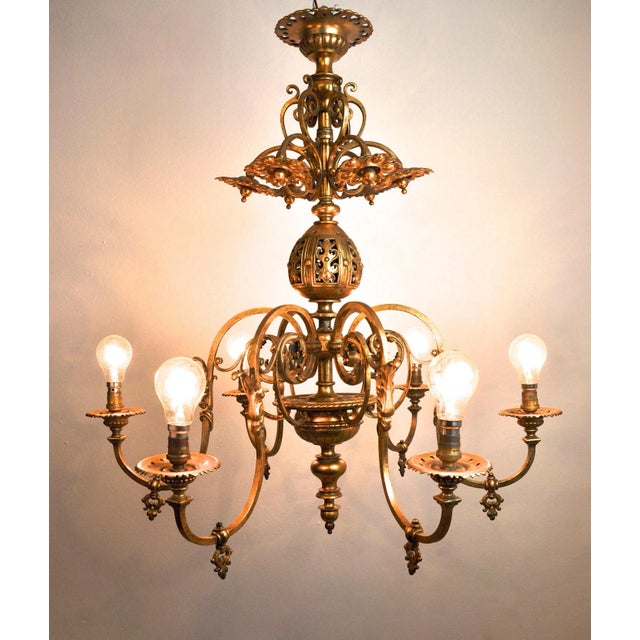Antique French Chandelier For Sale - Image 9 of 13