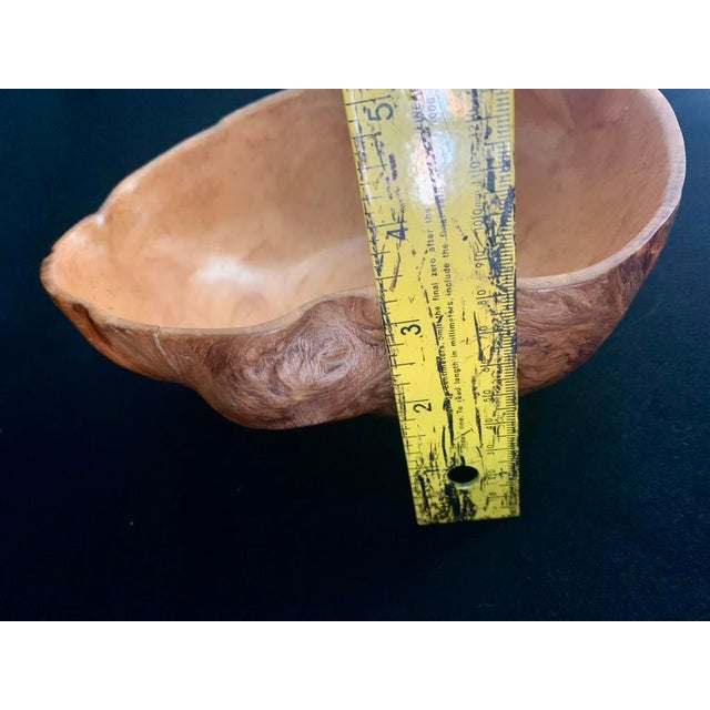 Handcrafted Spruce Burl Wood Bowl With Live Edge For Sale - Image 6 of 12