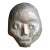 Vintage Hammered Z Bronze Death Mask Wall Sculpture For Sale