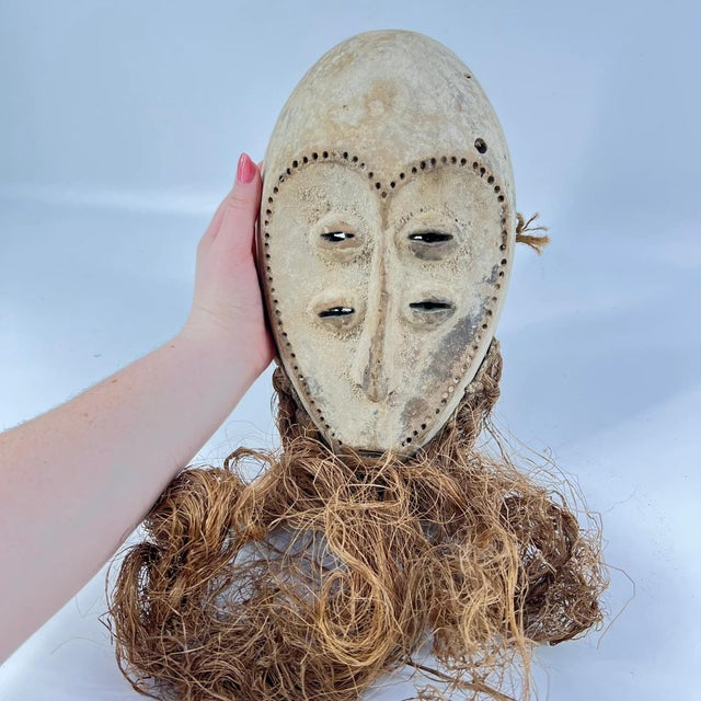Wood Early 20th Century Lega Double Eyed Mask For Sale - Image 7 of 7